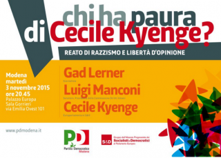 La propaganda razzista è un reato. Manifestazione a Modena con Kyenge e Manconi